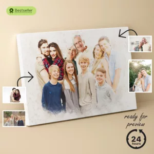 Custom Family Portrait (Merged from Multiple Photos)
