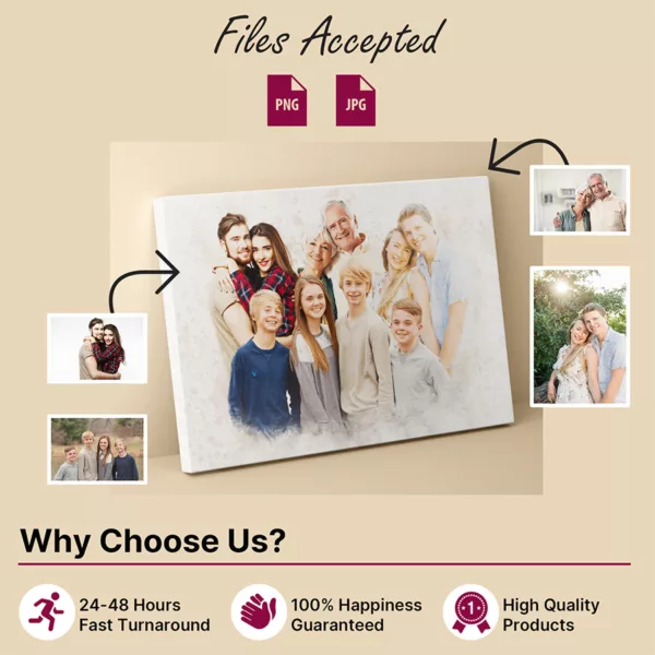 Custom Family Portrait (Merged from Multiple Photos) - Image 4